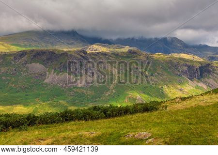 View Of The Hardknott Pass, Hill Pass Between Eskdale And The Duddon Valley In The Lake District Nat