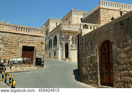 A View Of One Of The Streets Of The Historical Part Of The City Of Midyat With Old Beautiful Houses 