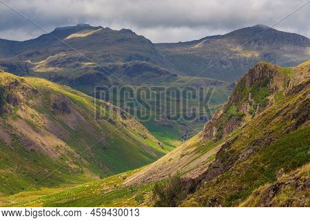 View Of The Hardknott Pass, Hill Pass Between Eskdale And The Duddon Valley In The Lake District Nat