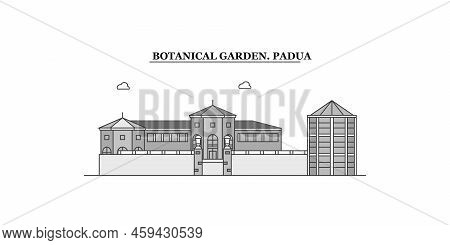 Italy, Padua City City Skyline Isolated Vector Illustration, Icons