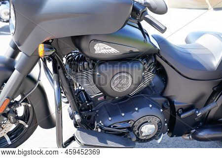 Bordeaux , Aquitaine  France - 07 25 2022 : Indian 116 Cubic Inches Motorcycle Logo American Brand O