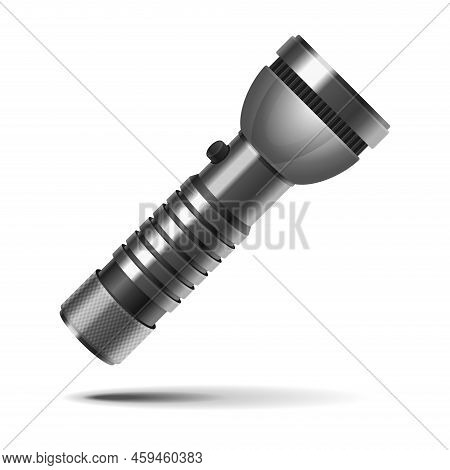 Led Flashlight Icon On White Background. Vector
