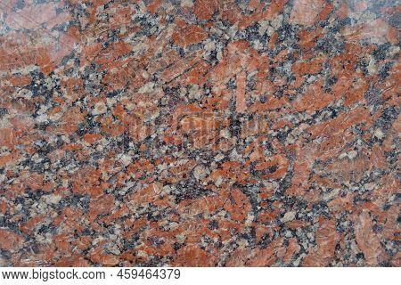 Polished Red, Gray And White Granite Stone Texture