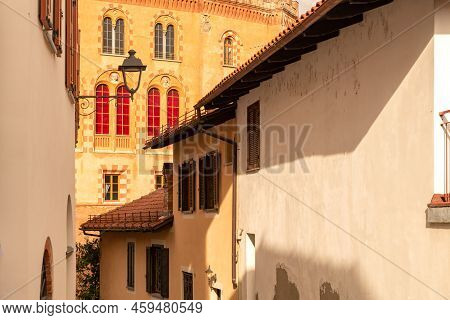Famous Beautiful Barolo Village In Piemonte Zone, Langhe, Italy. Barolo Is The Name Of A Famous Red 
