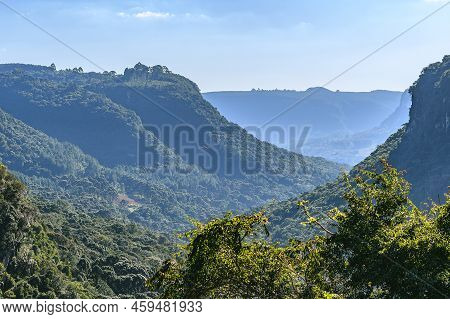 Landscape Of The Serra Gaucha Sierra, Canela - Rs, Brazil. Natural Beauties Of Rio Grande Do Sul Sta