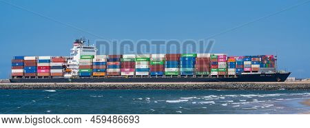 Durban, South Africa, February 23, 2022: Container Ship From The Shipping Company Nyk Fuji With Vari