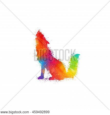 Wolf Art Design Illustration Vector Wall Art Print