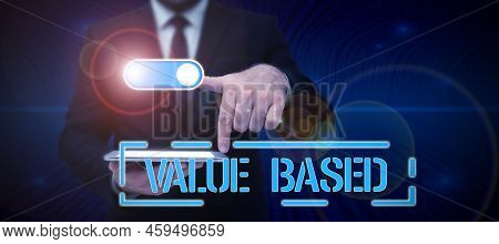Inspiration Showing Sign Value Based. Business Showcase Considering The Product Worth In Satisfying 