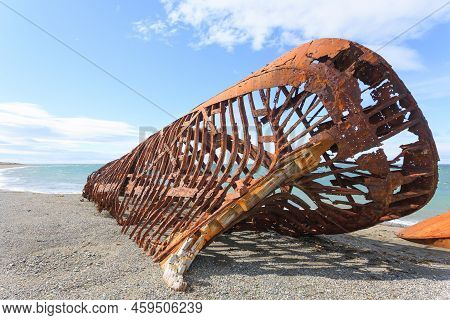 Wreckages On San Gregorio Beach, Chile Historic Site