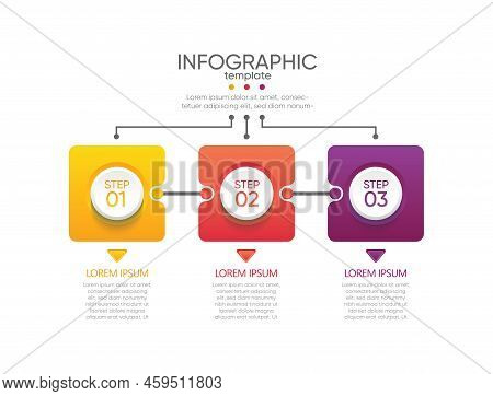 Colorful Infographic Steps For Abstract Background Design