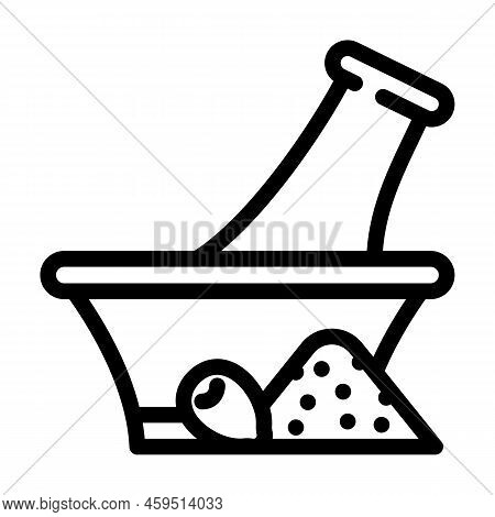 Botanicals Olive Leaf Powde Line Icon Vector. Botanicals Olive Leaf Powde Sign. Isolated Contour Sym