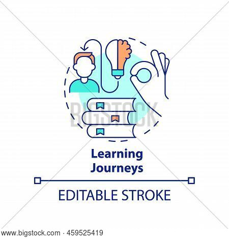 Learning Journeys Concept Icon. Method For Learning Experience Abstract Idea Thin Line Illustration.