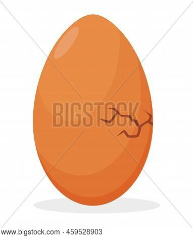 Chicken Hatching From The Egg. Cartoon Baby Chick Born Process. Small Baby Bird Emergence From Egg, 