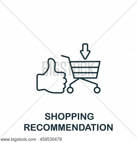 Shopping Recomendation Icon. Monochrome Simple Line Data Science Icon For Templates, Web Design And 