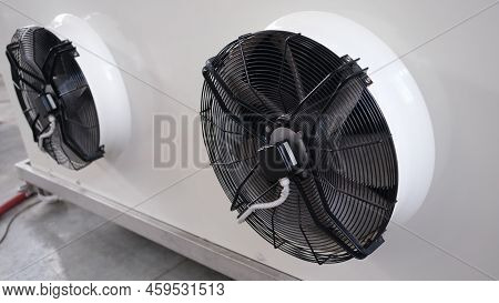 Large Industrial Air Conditioner With High Cooling Capacity. Air Conditioning Fan Concept