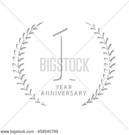 Paper Cut Design Of 1 Year Anniversary, To Represents The Name Of 1 Year Anniversary Which Is Paper,