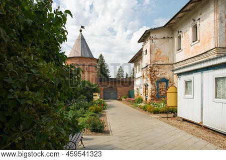 Yuryev-polsky, Russia - August 10, 2021: In The Yuryev Kremlin (archangel-mikhailovsky Yuryevsky Mon