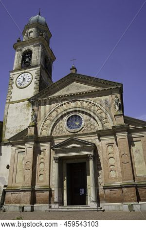 Historic Church Of Pieveottoville, Polesine Zibello, In The Parma Province, Emilia-romagna, Italy