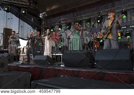 Tver Region, Russia - July 22, 2022: Folk Group 
