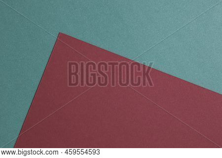 Orbit Purple And Opal Soft Grayish Green Colored Background. Two-color Background From Paper Texture
