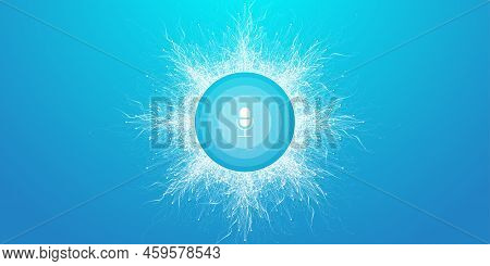 Voice Assistant Concept. Vector Sound Wave. Voice And Sound Recognition Equalizer Wave Flow Backgrou