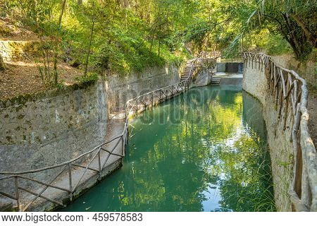 The Rodini Park In Rhodes Island, Greece, Europe.