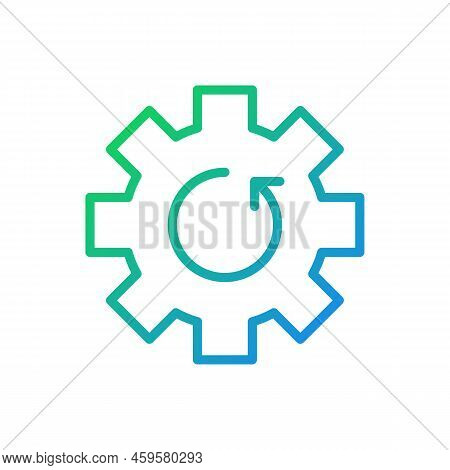 Update Blue Pixel Perfect Gradient Linear Vector Icon. Settings Adjustment. Application Version. Sys