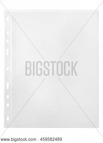 File Or Multifora. Plastic Stationery Bag To Store And Protect Paper Documents With Perforations On 