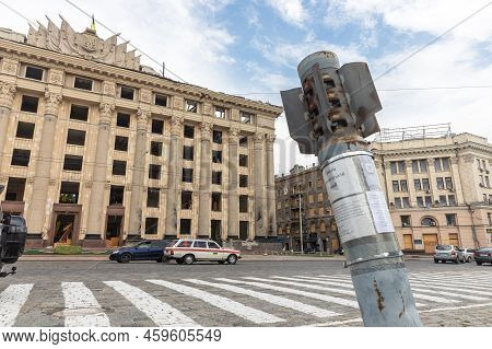 Freedom Square In Kharkiv During The Russian Invasion In Ukraine