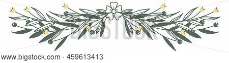 Decorative Branch. Wedding Secoration Element. Ornate Botany