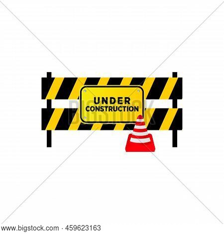 Under Construction Sign Symbol Design Vector Template