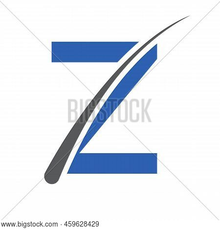 Hair Treatment Logo On Z Letter Vector Template. Dermatology Logo Design, Hair Care Treatment. Anti-
