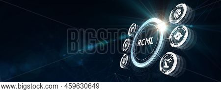 Robot Control Meta Language Technology Concept. Rcml 3d Illustration