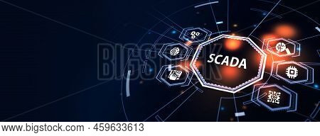 System Supervisory Control And Data Acquisition Technology Concept. Scada 3d Illustration