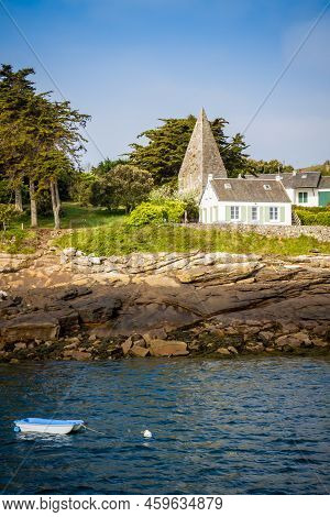 Old House On Chausey Island In Brittany, France
