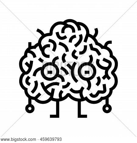 Shaggy Monster Line Icon Vector. Shaggy Monster Sign. Isolated Contour Symbol Black Illustration