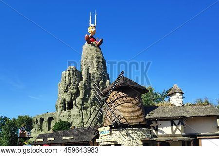 Plailly, France - August 10 2022: Parc Astérix Is A Theme Park In France Based On The Comic Book Ser