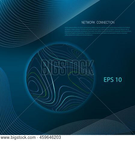 Modern Technologies. Network Concept. Cyberspace And Virtual Reality. Vector Background. Eps10