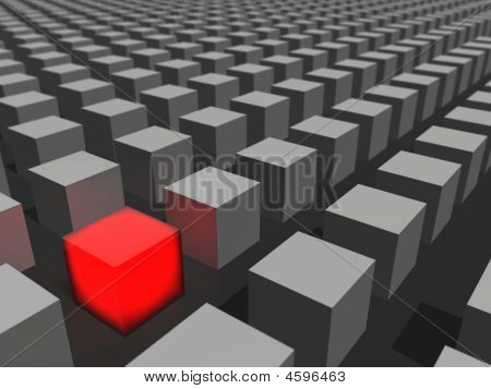 Glowing Red Cube