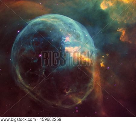 The Bubble Nebula. Ngc 7635. Constellation Cassiopeia. Elements Of This Image Were Furnished By Nasa