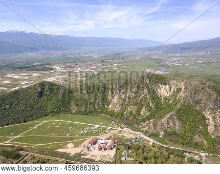 Aerial View Of Kozhuh Mountain And Petrich Valley, Bulgaria