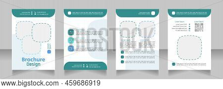 Medical Herbs Blank Brochure Design. Template Set With Copy Space For Text. Premade Corporate Report
