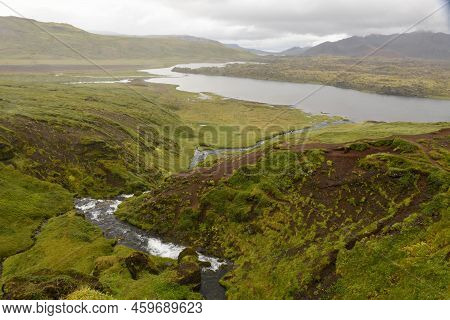View at a river on Snaefellsnes penisola in Iceland