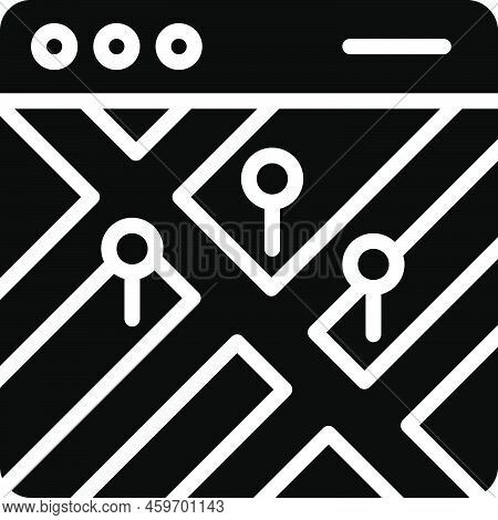 Map Apllication Icon, Location Map And Navigation Vector Illustration