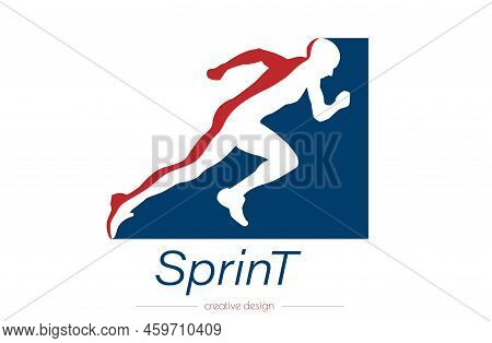 Sprint. Vector Template For For Logo, Sticker, Logo Or Brand. Illustration For Websites, Application