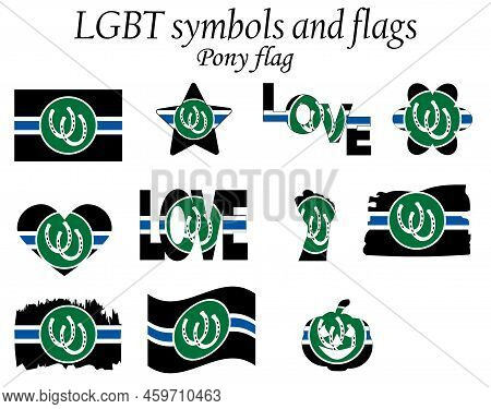 New Lgbtq Rights Pride Flag. Pony Flag Lgbt