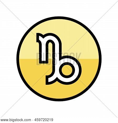 Capricornus Zodiac Color Icon Vector. Capricornus Zodiac Sign. Isolated Symbol Illustration