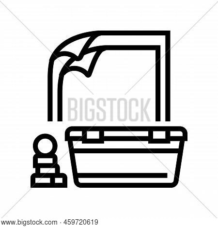 Plastic Container Line Icon Vector. Plastic Container Sign. Isolated Contour Symbol Black Illustrati