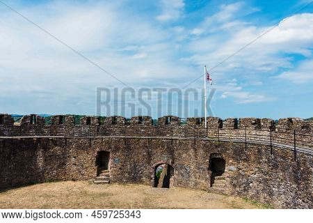One Of The Oldest Strongholds Of Norman Britain, The Great Circular Stone Shell Keep Of Totnes Castl
