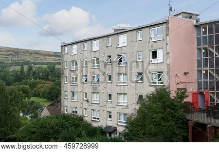 Council Flats In Poor Housing Estate With Many Social Welfare Issues In Clydebank
